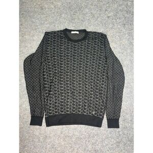 Versace Collection Knit Sweater Geometric Pattern Long Sleeve Top Size‎ L